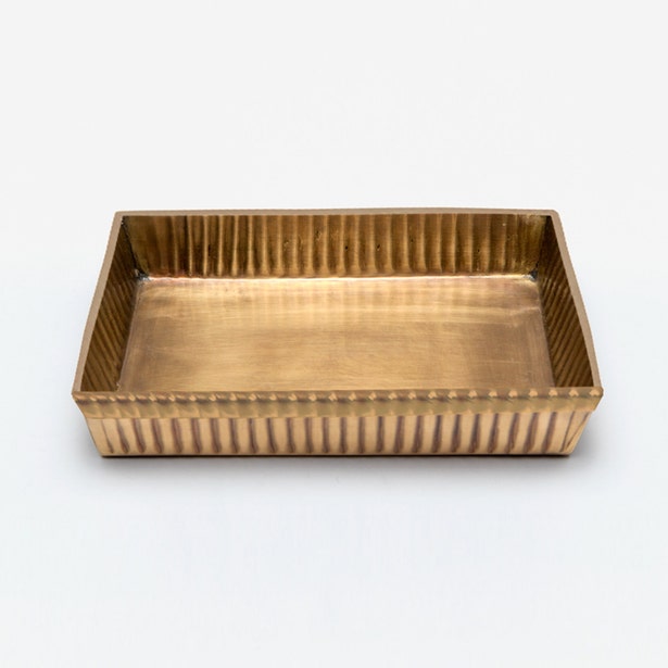 Shiny nickel Pigeon & Poodle Redon soap dish in bath accessories collection, with a sleek, modern design for holding soap bars.