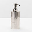Pigeon & Poodle Redon soap pump in shiny nickel, a stylish bath accessory with a sleek design and pump dispenser.