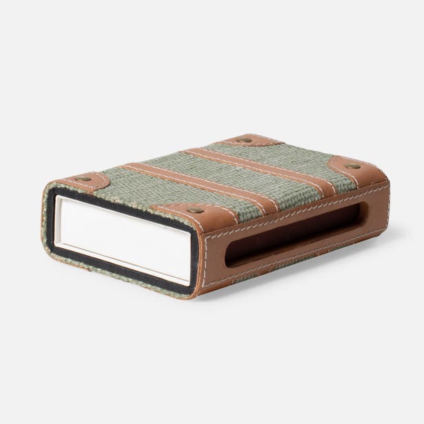 Gray Pigeon & Poodle Dillon Match Box decor box with intricate pigeon and poodle illustrations, stylish and decorative.