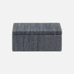 Slate blue Pigeon & Poodle Blarney Decor Box with intricate design, medium size, perfect for stylish home decor.