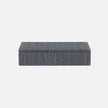 Slate blue Pigeon & Poodle Blarney Decor Box with intricate embossed design, medium size, ideal for home decor or storage.