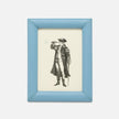 Pigeon & Poodle Eton leather photo frame in country blue with a classic design for 4x6 pictures.