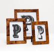 Pigeon & Poodle Basel photo frame in black, designed for 4x6 inch pictures, with a sleek, modern style and brand logo detail.