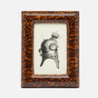 Pigeon & Poodle Dana Frame in faux tortoise, 4x6 photo frame with classic tortoise shell design and stylish rectangular shape.