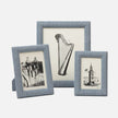 Dark green Pigeon & Poodle Kemi cotton and jute photo frame with 4x6-inch opening, featuring a stylish woven design.