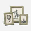 Dark green Pigeon & Poodle Kemi cotton jute picture frame with 4x6 opening, decorative and eco-friendly home decor accessory.