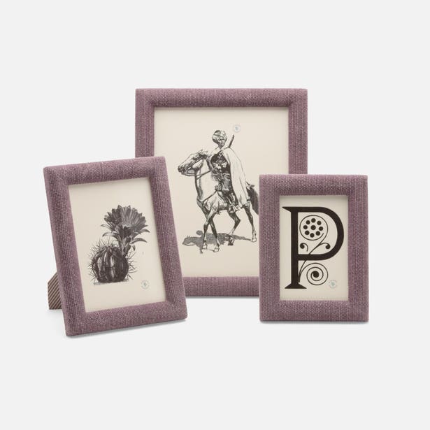 Dark green Pigeon & Poodle Kemi cotton jute frame holding a 4x6 photo, featuring natural woven texture and modern design.