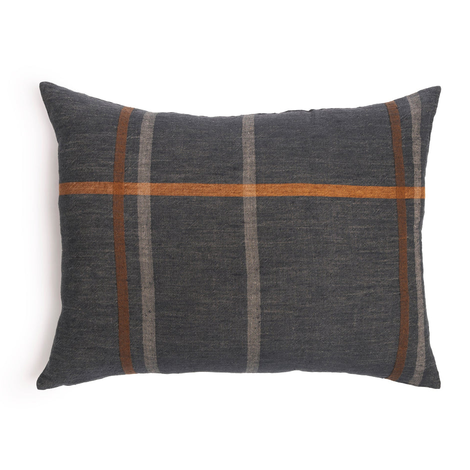 Dark teal Bryant Big Pillow by Pom Pom at Home featuring plush fabric and decorative pom-pom accents.