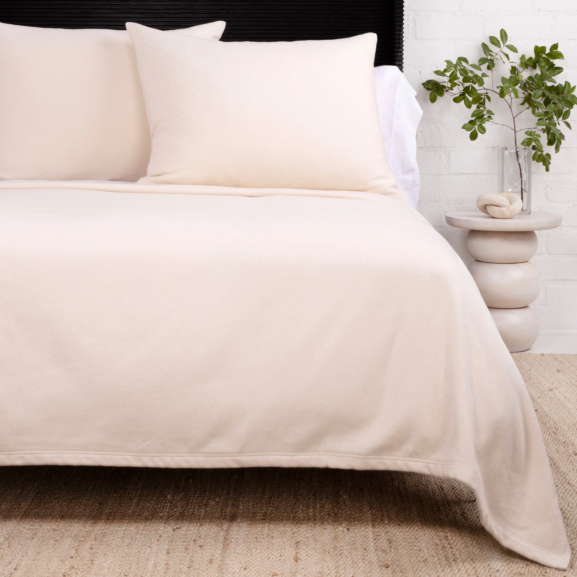 Ivory Pom Pom at Home Billie blanket, soft cozy throw with pom-pom accents, perfect for adding style and warmth to your space.