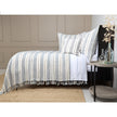 Pom Pom at Home Laguna Blanket in ocean natural, king size, cozy woven throw with tassel details for bedroom or living room decor.