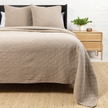 Pom Pom at Home Huntington Coverlet in midnight, showing soft fabric and decorative pom pom trim for a cozy bedroom decor.