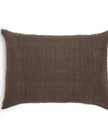 Pom Pom at Home Hunter King Sham in walnut fabric with pom pom trim, decorative bedding accessory for a luxurious bedroom look.