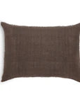 Pom Pom at Home Hunter King Sham in walnut fabric with pom pom trim, decorative bedding accessory for a luxurious bedroom look.