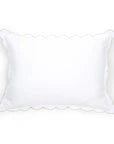 Pom Pom at Home Kelly Linen pillowcases in white and flax, featuring soft, natural fabric and elegant pillow sham design.