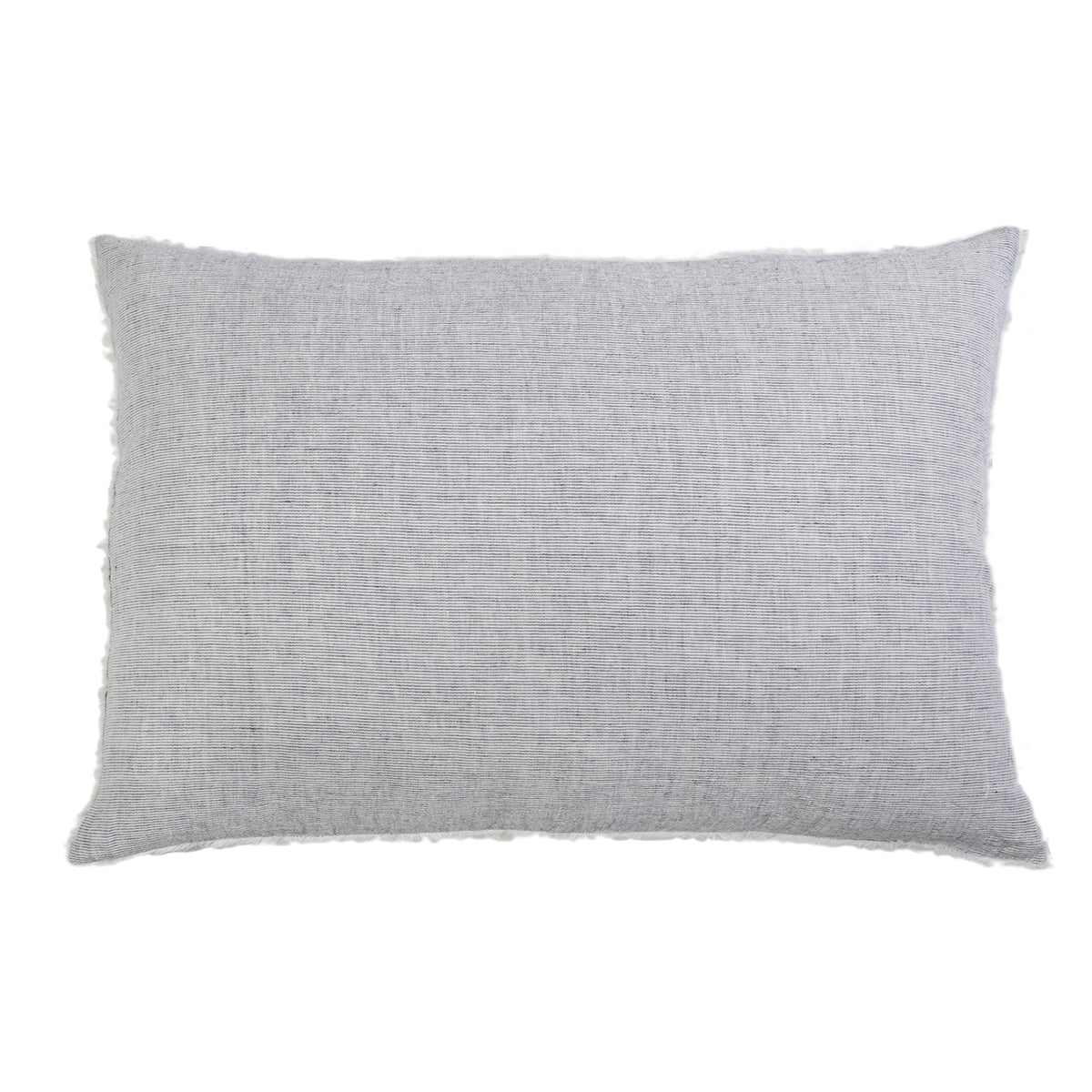 Navy Pom Pom at Home Logan Sham for king-sized bed, soft fabric with playful pom pom trim, decorative bedroom pillow cover