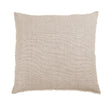 Navy Pom Pom at Home Logan Sham on a bed, features soft fabric with playful pom pom trim, king size decorative pillow sham