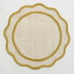 Set of four yellow rice paper placemats from Pomegranate, stylish table linens for elegant dining.
