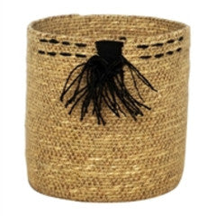 Seagrass Basket Black Tassel