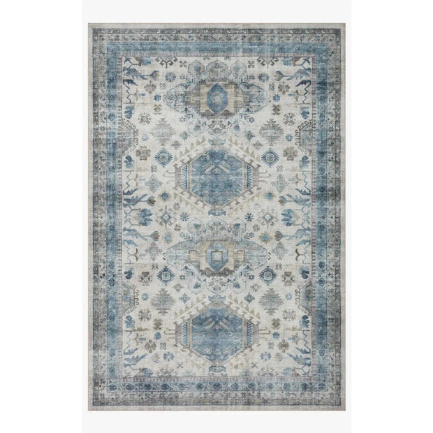 Vintage Look Runner Rug Blue