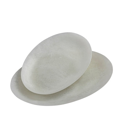 Oval Resin Platter Set of 2