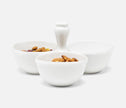 Ariana Stoneware Triple Snack Bowl