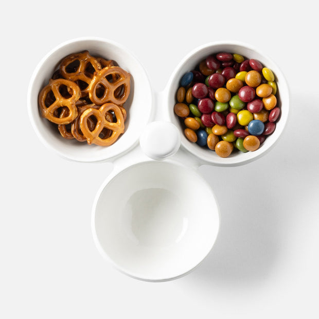 Ariana Stoneware Triple Snack Bowl
