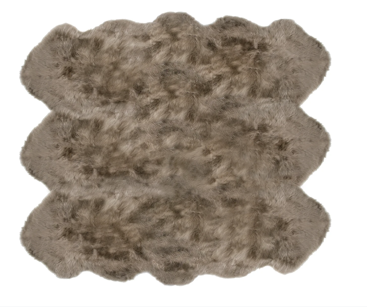 Brown fur rug on a white background