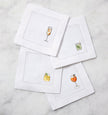 Set of four Sferra Aperitivo cocktail napkins with elegant design, perfect for stylish drinks and entertaining.