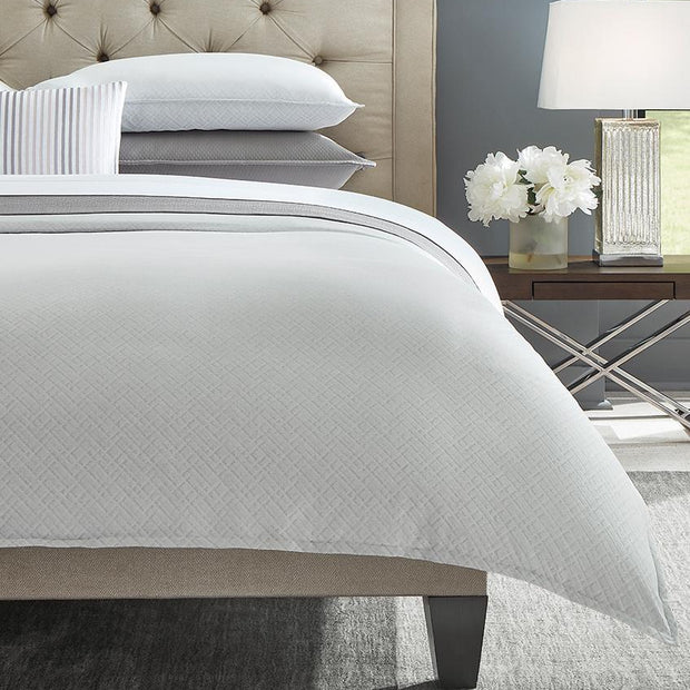 Sferra Abriana cotton king duvet cover with elegant, soft fabric and subtle textured design, perfect for sophisticated bedroom decor.