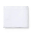White Sferra Celeste duvet cover, soft and luxurious bedding for queen-sized beds, showcasing elegant fabric and stitching details.