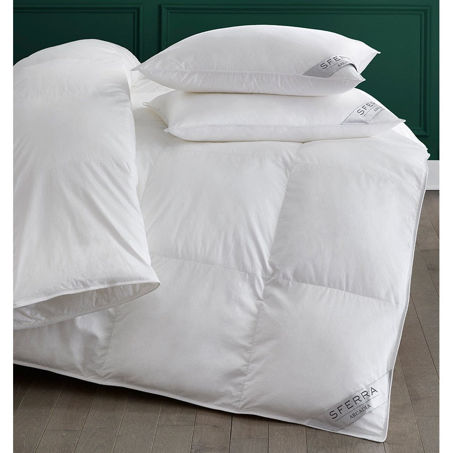 Sferra Arcadia Queen duvet insert with soft, plush filling in a neutral color, designed for luxurious bedding comfort.