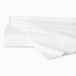 White Sferra Giza 45 Percale flat sheet for queen size bed, made of soft, breathable percale cotton fabric.