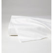 White Sferra Celeste flat sheet for queen size bed, soft and smooth fabric with neatly folded edges.