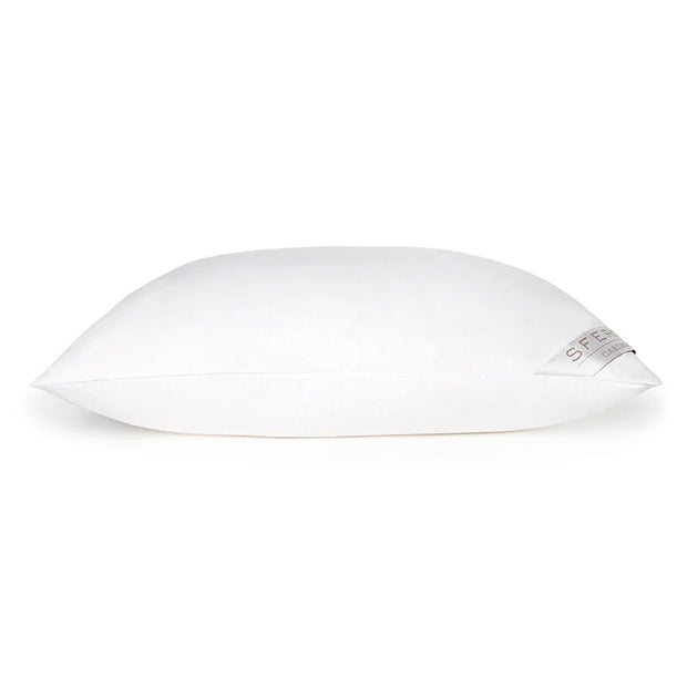 Sferra Cardigan Down Pillow in standard medium size, showcasing soft, plush fabric and plush-down filling for comfortable support.