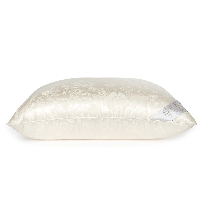 Sferra Snowdon Down Pillow showing plush fabric and classic pillow shape, designed for comfort and support.