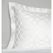 White Sferra Giza 45 Porta Boudoir Sham, 12x16 inches, luxurious cotton bedding accessory with elegant design.