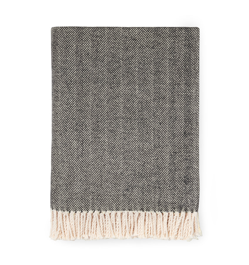 Taupe Sferra Celine Throw Blanket with soft, cozy fabric, perfect for adding warmth and style to your living space.