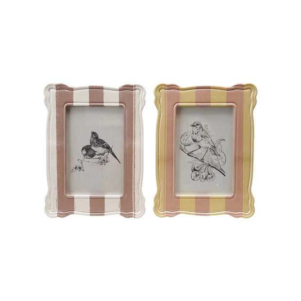 Striped Resin Photo Frame 4x6