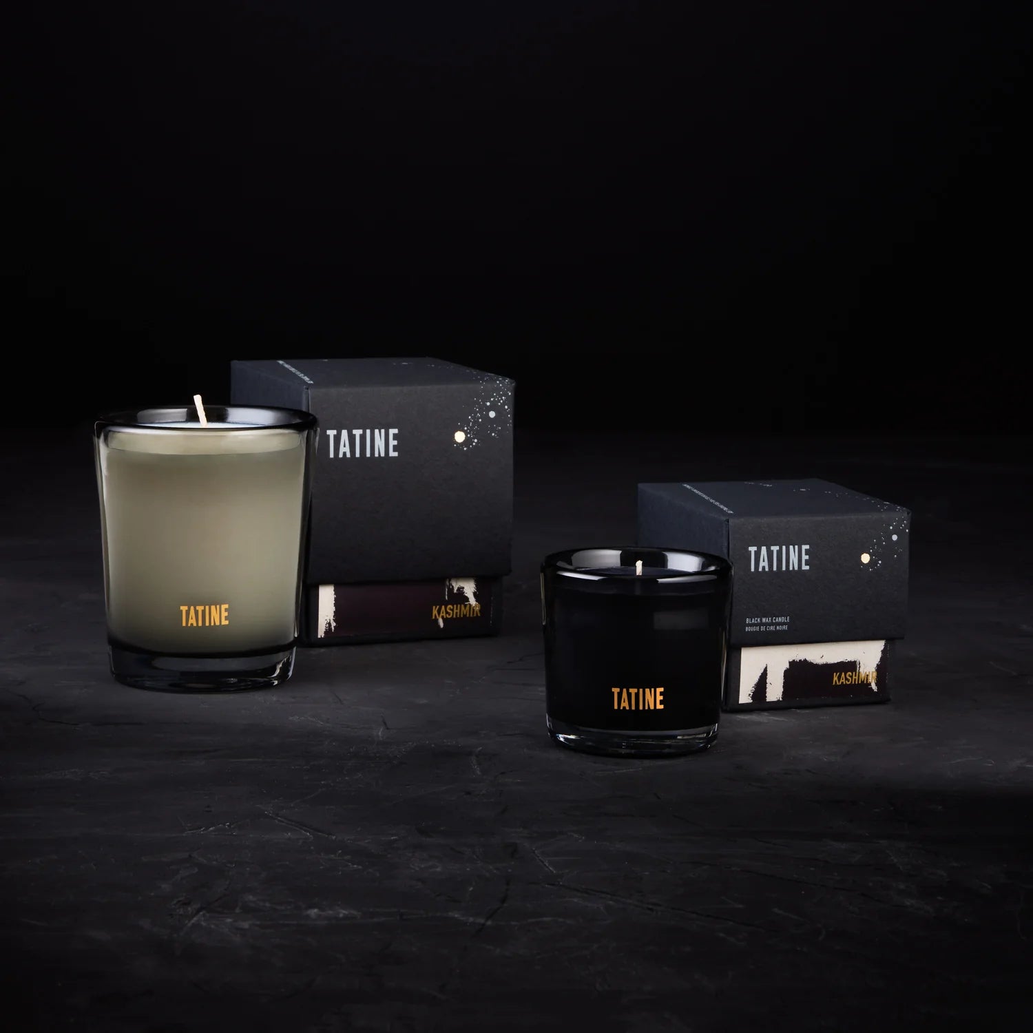 Tatine Stars Are Fire classic scented candle in a glass jar, featuring a warm, inviting flame and elegant design.