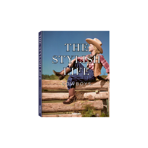 Decor book titled The Stylish Life: Cowboys by TeNeues featuring images of cowboy-inspired interior decor and stylish western themes.