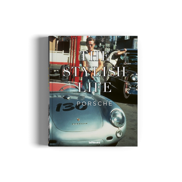 Decor book titled The Stylish Life: Porsche by TeNeues featuring elegant Porsche car photography and lifestyle inspiration.