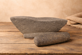 Texture Stone Roller and Stand Set for clay and pottery, featuring a smooth stone roller on a sturdy stand.