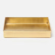 Gold rectangular box on a white background