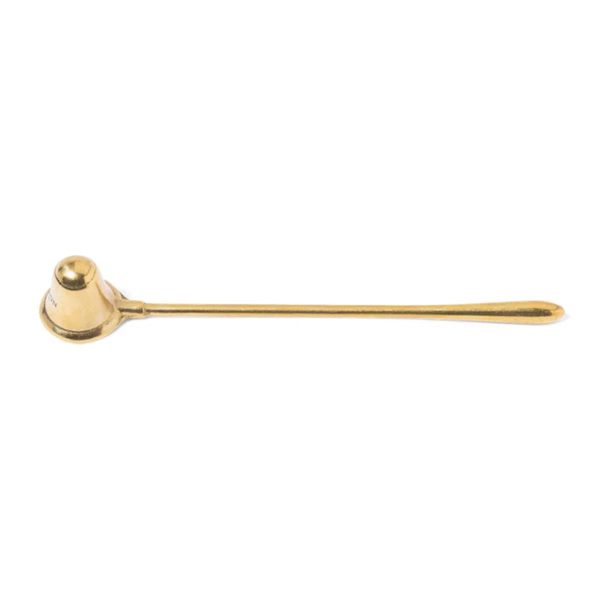 Trudon brass candle snuffer with a sleek, polished finish, designed for safely extinguishing candles.