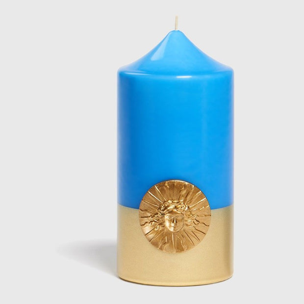 Trudon Solis Rex pillar candle with elegant white wax and classic design, perfect for decorative and ambient lighting.
