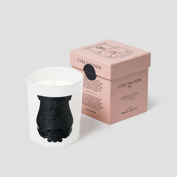 Trudon Limited Edition Rose Poivree Scented Candle with elegant glass container and floral-woody fragrance.