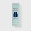 Six Trudon Madeleine taper candles in aqua, elegant candle display in a box, ideal for decorative and ambient lighting.