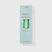 Set of six Trudon Madeleine taper candles in aqua color, elegant candle sticks with a classic design in a box.