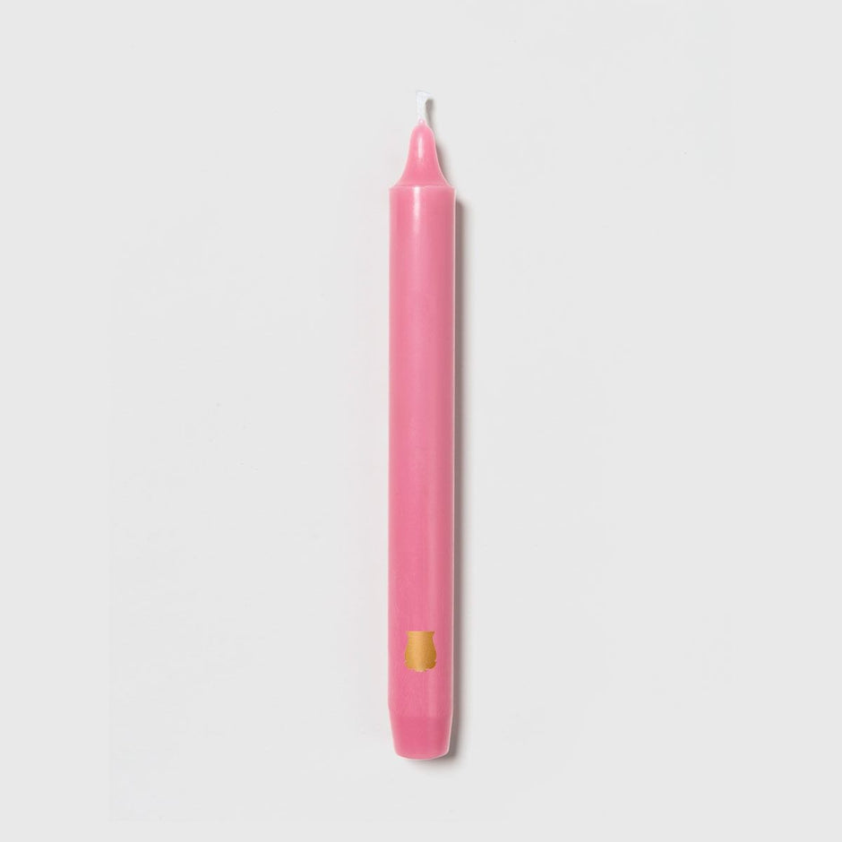 Set of six pink Trudon Madeleine taper candles in a box, featuring elegant candle design and branding details.