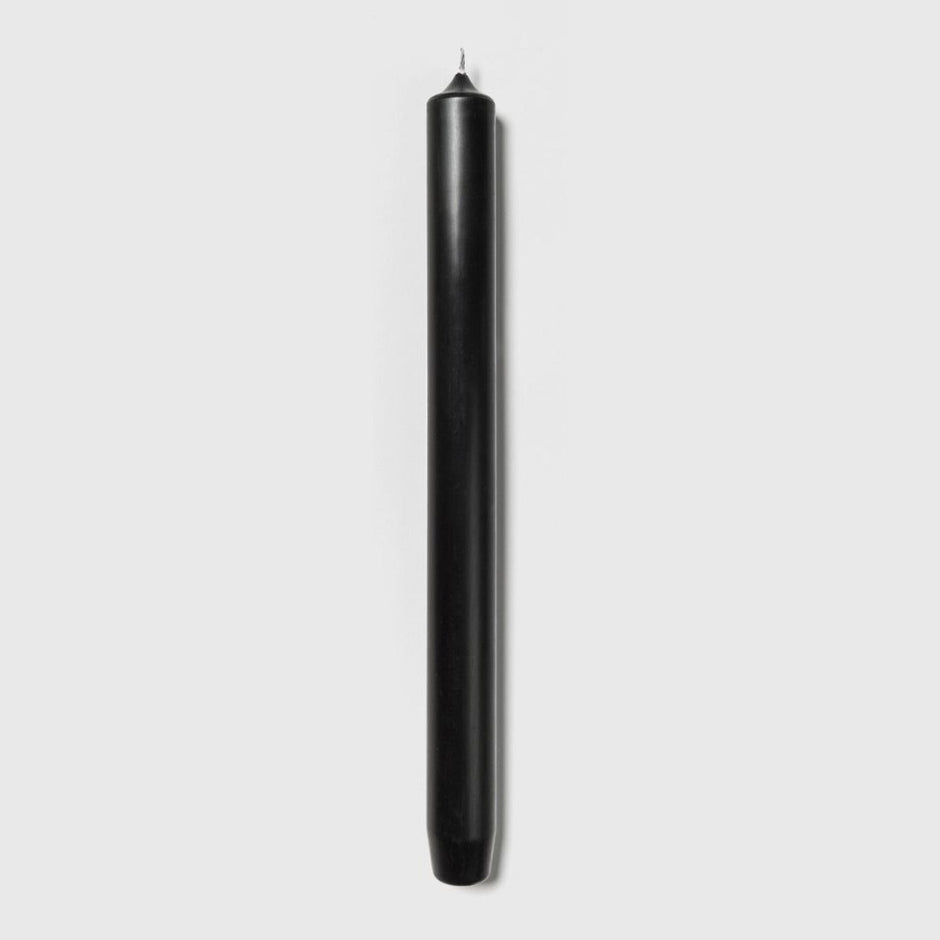 Set of six Trudon Royale 11-inch forest green taper candles, elegant candles for decorative and ambient lighting.